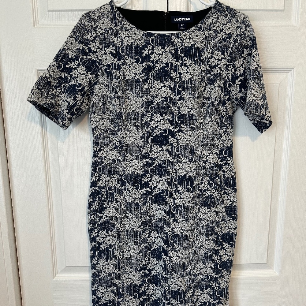Navy Lands' End Dress with Pockets